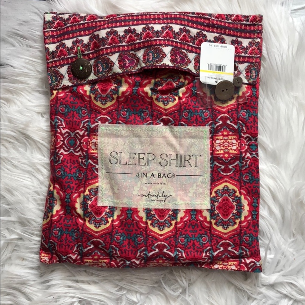 NWT Free People Happy Holibabe Pattern Sleep Shirt - Picture 11 of 13